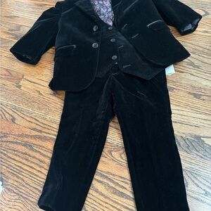 Black Velvet Suit Set